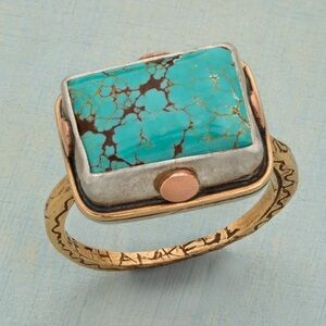 Jes MaHarry “Big Blue Sky Ring”. New in box.